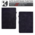 thumbnail image 4 of ELEHOLD For Amazon Fire 7 2015/2017/2019 Diamond Embossing Leather Folio Folding Full Body Protective Case Kickstand Shockproof Cover, Auto Sleep&Wake, with Credit Card Slot, Black, 4 of 10