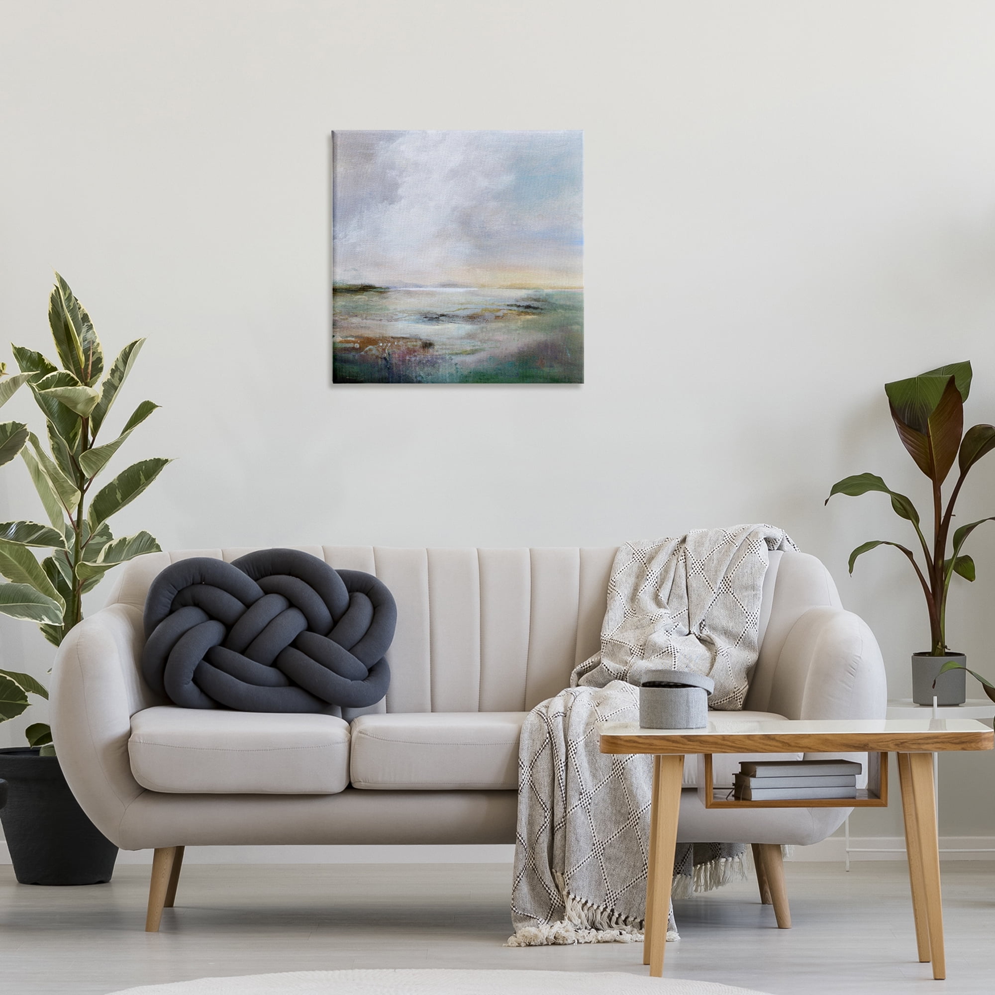 Stupell Industries Abstract Sea Surface Landscape & Nature Painting Wrapped Canvas Art Print Wall Art, 24 x 24