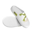thumbnail image 3 of Fotbe Hunting Frog Pattern Women's Fuzzy Curly Fur Memory Foam Loafer Slippers Indoor Outdoor Slippers Winter Home Shoes-35/36, 3 of 7