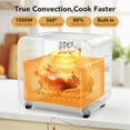 thumbnail image 4 of 19QT Air Fryer Toaster Oven with Convection, 5-in-1 Countertop Cooker, Visible Window, Oil Free, 1500W, Black, 4 of 11