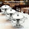 thumbnail image 5 of Jacgood Chafing Dishes for Buffet Set, 6 Pack Chafers for Catering, Round Chafing Dish Buffet Set with Lids, Chafers and Buffet Warmers Sets, Serving Food Warmer, 5 of 7