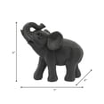 thumbnail image 5 of Decorative Resin Elephant Figurine for Home and Bathroom Decor - Ornament Statue for Office Desk, Living Room, and Shelf Decor - Elegant Accent for Entryway and Coffee Table Styling - 7", Black, 5 of 11