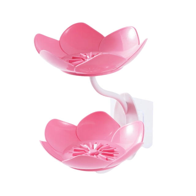 Double Layer Soap Dish Holder Wall Mounted Self Draining Shampoo Cup Caddy Rack For Bathroom Bathtub Shower Kitchen Organization Storage