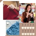 thumbnail image 6 of Flat Round Wood Charm Locking Stitch Marker with Iron Clasp Mixed Color 1 set/style, 6 of 6
