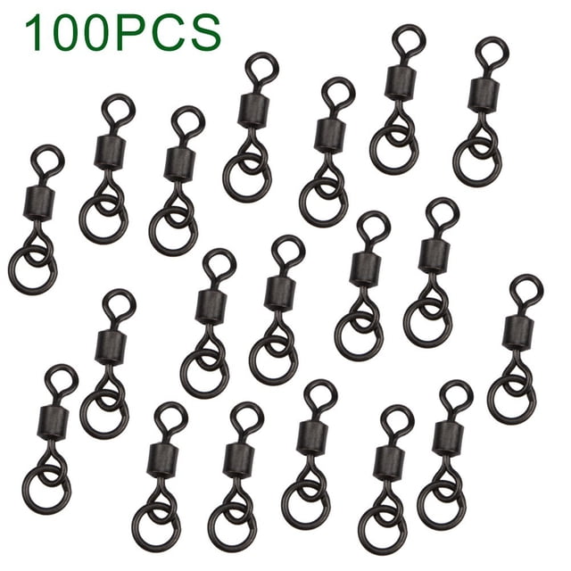10/20/50/100Pcs for Chod Swivel Size 8# Carp Fishing Ring Swivels 100Pcs