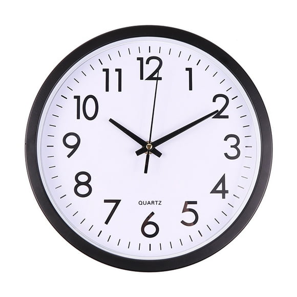 hengsof 10 Inch Silent Quartz Decorative Wall Clock Non-Ticking Classic Digital Clock Round Easy to Read Home/Office/School Clock