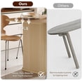 thumbnail image 5 of LAZZO 43.3" Dining Table for 4 People, Small Rectangular Kitchen Table with 3-Tier Storage Shelf, Oak, 5 of 9