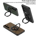 thumbnail image 5 of Allytech Case for Samsung Galaxy S24 with 360° Rotatable Magnetic Ring Kickstand, Support Wireless Charging, Luxury PU Leather [Anti-Drop & Shockproof] Case for Galaxy S24 - Brown, 5 of 10