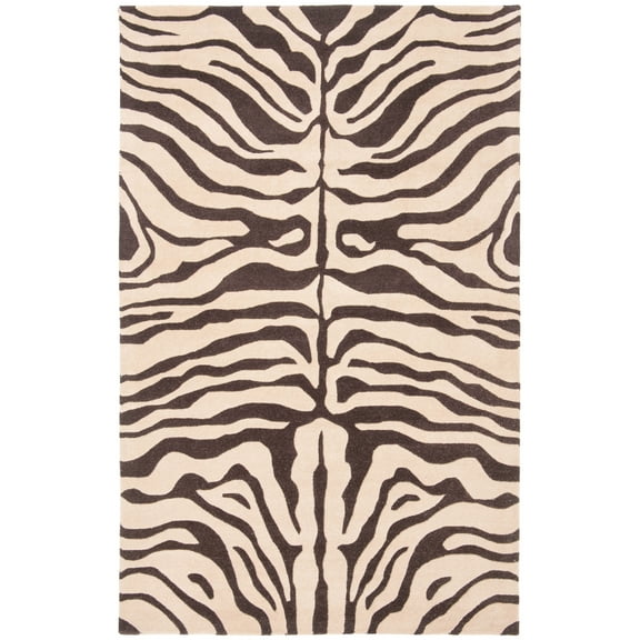 SAFAVIEH Soho Paige Geometric Wool Area Rug, Beige/Charcoal, 7'6" x 9'6"