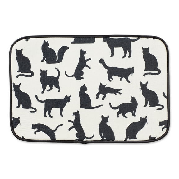 Bone Dry Terry Pet Mat, Cat Silhouette, Medium