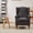 Gray, variant on Coffee Table & Armchair Set, Vintage Luxury Style, Modern Wingback Living Room Chair, Upholstered Accent Armchair, Single Sofa Chair, Wood Table Suitable for Living Rooms and Bedroom Relaxation Areas