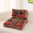thumbnail image 2 of Velvet Chair Seat Cushions for Kitchen Dining Room Chairs Boho Printed Chair Pad with Ties Soft and Comfortable Square Chair Cushion 16"x16", 2 of 14