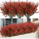 thumbnail image 1 of 10 paquetes de flores artificiales para exteriores, decoración de plantas artificiales, resistentes a los rayos UV, flores de plástico falsas, arbustos de imitación para el hogar, jardín, po, 1 of 3