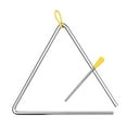 thumbnail image 1 of Eccomum 8 Inch Triangle Bell Triangolo with Metal Mallet Idiophone Steel Percussion Children Toddle Kid Rhythm Learning Early Education Musical Instrument Hand Percussion Triangle with, 1 of 6