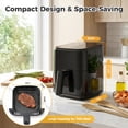 thumbnail image 5 of Gianna 3 Qt Air Fryer, 4-in-1 Air Fry, Roast, Reheat & Dehydrate, Nonstick Basket, Black, 5 of 5