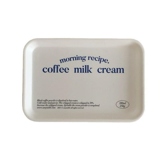 Korean Style Letter Melamine Tray Coffee Shop Simple Breakfast Serve Plate for Dessert Cake Salad Sushi Desktop Storage Trays Party Supplies