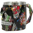 thumbnail image 2 of Ebros Black Day of The Dead Sugar Skull Coffee Mug 13Oz Novelty Tankard Cup, 2 of 5