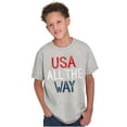thumbnail image 4 of USA All the Way American Pride Womens Slim Fit Graphic Tee Brisco Brands X, 4 of 6