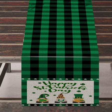 

Jiyugala Home Decor St. Patricks s Day Table Flag Linen Reversible Printed Tablecloth Non Slip Heat Resistants Placemat