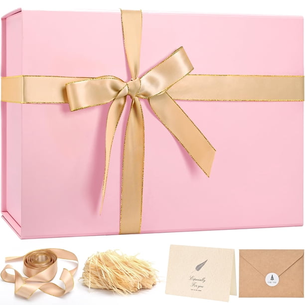 Caja de regalo LIFELUM, grande, 36 x 22 x 11 cm, con cinta para rellenar tarjetas