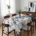 thumbnail image 6 of Blue Fall Pumpkins Table Cloth Waterproof Tablecloths, Thanksgiving Maple Leaf Tree Vintage Tablecloth Dining Table Cover for Kitchen Party Tabletop Outdoor, Rectangle Tablecloth 52x70 Inch, 6 of 9