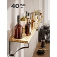 thumbnail image 4 of Juego de 3 estantes de pared, estante de pared de madera y metal, estantes de pared de almacenamiento de alambre de metal rústico, carga máxima de 20 kg para sala de estar, dormitorio, oficina, baño, 4 of 5