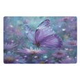 thumbnail image 2 of Wobogo Purple Sparkling Butterfly Highly Absorbent Polyester Doormat Anti-slip Anti-fouling Indoor Outdoor Entrance Welcome Mat 32×20in., 2 of 8