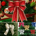 5Pcs Large Bows Christmas Tree Bowknot Ornaments Party Gift Present ...