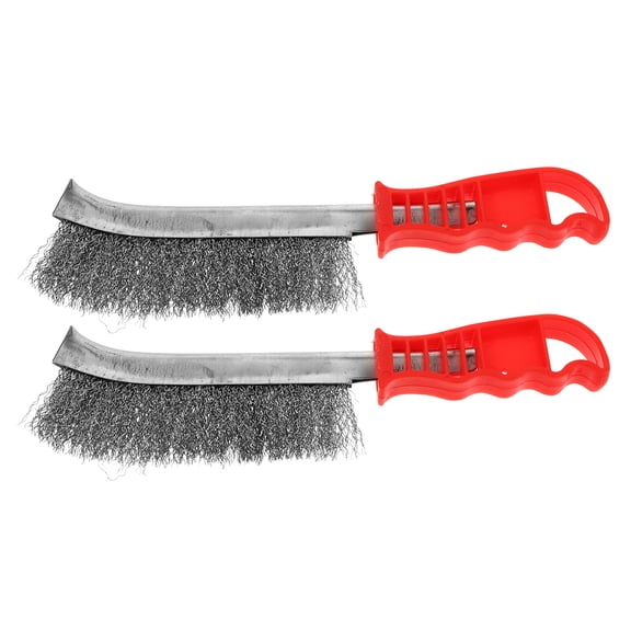 3 Count BBQ Wire Brush Stainless Bristle Heavy Duty Grill Red