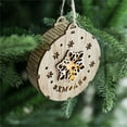 thumbnail image 5 of 2025 CISIL Round Wooden Pendant with Lights Christmas Party Decorations Creative Christmas Tree Hanging Ornaments, 5 of 6