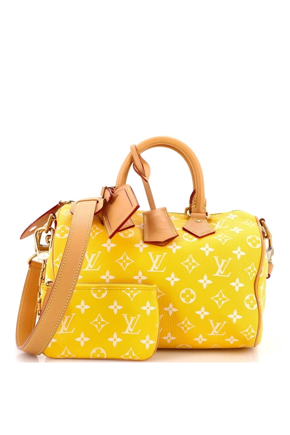 Pre-Owned Speedy P9 Bandouliere Bag Monogram Leather 25 By Rebag