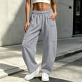 thumbnail image 5 of Jovrlynd Womens Cargo Sweatpants 2026 Elastic High Waist Wide Leg Sweat Pants with Multi Pockets, S-2XL, 5 of 7