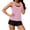 Pink, variant on Hurxie 3 Piece Tankini Swimsuits for Women Swim Tank Top with Bra and High Waist Boy Shorts with Pockets Blue,2XL
