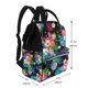 thumbnail image 2 of Disketp Colorful Flowers Mochila de Pañales de Gran Capacidad con Múltiples Bolsillos, Mochila de Viaje Multifuncional para Bebé, Unisex, Moderna y Resistente, 2 of 6