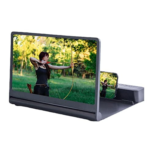 Mobile Phone Magnifying Glass - 12 Inch Mobile Phone Screen Magnifying Glass with Two Speakers | Universal Foldable Screen Magni