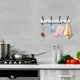 thumbnail image 2 of Perchero de pared con 4 ganchos, ganchos para abrigos, toallas, baño, cocina, albornoz, acero inoxidable SUS 304, plateado, 2 of 5