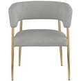 thumbnail image 3 of Meridian Furniture Creston Light Grey Durable Linen Textured Fabric Dining Chair, 3 of 7