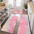 thumbnail image 2 of Colorful Cloud Star Pattern Kitchen Rugs Sets Of 3,Kitchen Runner Rugs Non Skid Washable,Decorative Kitchen Floor Mats for Kitchen,Sink,Laundry,17"x30"+ 17"x47" + 17"x59", 2 of 6