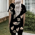 thumbnail image 5 of TQWQT Women's Long Shirts Oversized Tunic Tops Long Shirts for Leggings with Pockets Short Sleeve Plus Size Shirt Summer V-Neck T Shirts Women Clothes, 5 of 5
