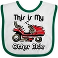thumbnail image 3 of Inktastic Mower My Other Ride Boys or Girls Baby Bib, 3 of 4