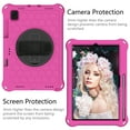 thumbnail image 6 of Allytech Shockproof Samsung Galaxy Tab A7 10.4" 2020 Released SM-T500 T505, Rugged Heavy Duty Protection Adjustable Shoulder Hand Strap Kickstand EVA Rubber Kids Friendly Cover, Rose/Black, 6 of 7