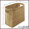 thumbnail image 4 of Casafield Magazine Holder Basket with Handles - Oval Seagrass Storage Bin for Bathroom, Home Office, 4 of 7