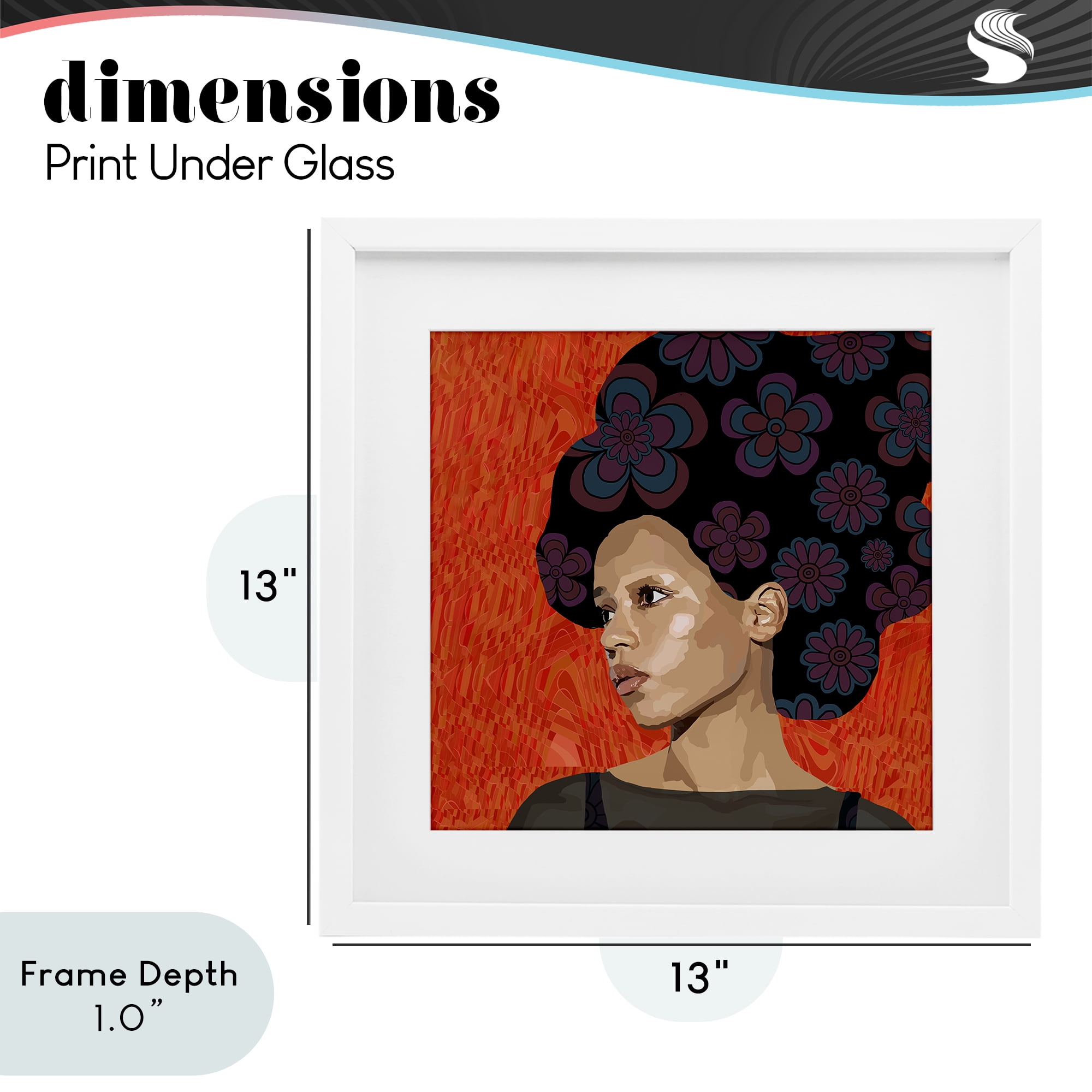 Stupell Industries Portrait Of A Dreamer White Framed Print Under Glass, design by Lynnda Rakos