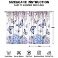 thumbnail image 2 of Butterflies and Purple Hydrangeas Curtains-blackout Curtains Bedroom Decor Living Room Darkening Grommet Window Drapes 2 Panels Set 41"x63", 2 of 2