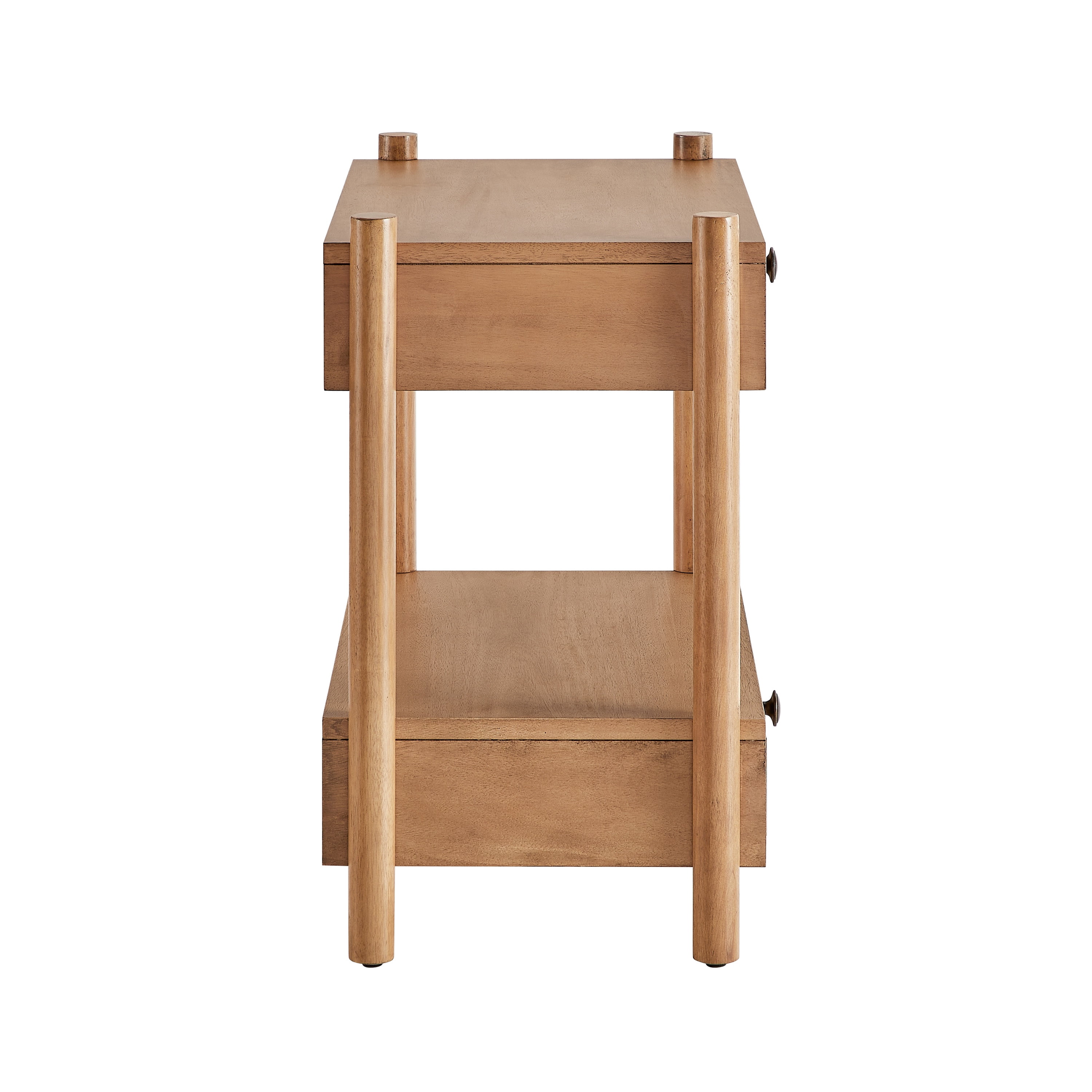 Bower Home Natural Wood 2 Drawer Nightstand