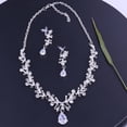 thumbnail image 3 of Crystal Bridal Jewelry Sets for Women Necklace Earrings Tiara Set for Wedding Bridesmaid Gifts with Gift Box Silver/Gold, 3 of 19