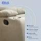 thumbnail image 4 of Sillón Reclinable De Tela Manual Moderno Mecedora Beige Liso, 4 of 6