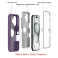 thumbnail image 3 of Hotpom Phone Case for iPhone 16 Plus Heavy Duty Shockproof Dustproof Phone Case, Purple/ White, 3 of 3