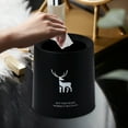 thumbnail image 4 of Deer Trash Can, Cute Animal Design Small Wastebasket for Desk, Bedroom & Office with "Put Trash Where It Belongs" Message, Decorative Bin Black, 4 of 6