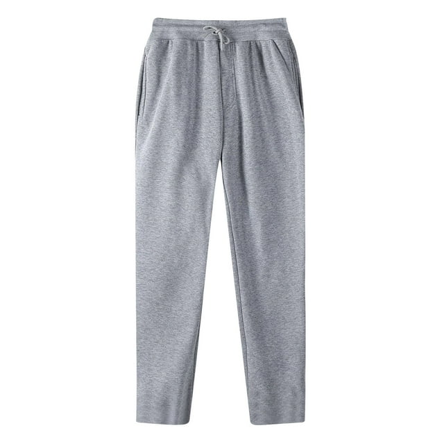 FAIWAD Men's Elastic Waist Drawstring Sweatpants Casual Loose Solid Color Joggers Athletic Trousers